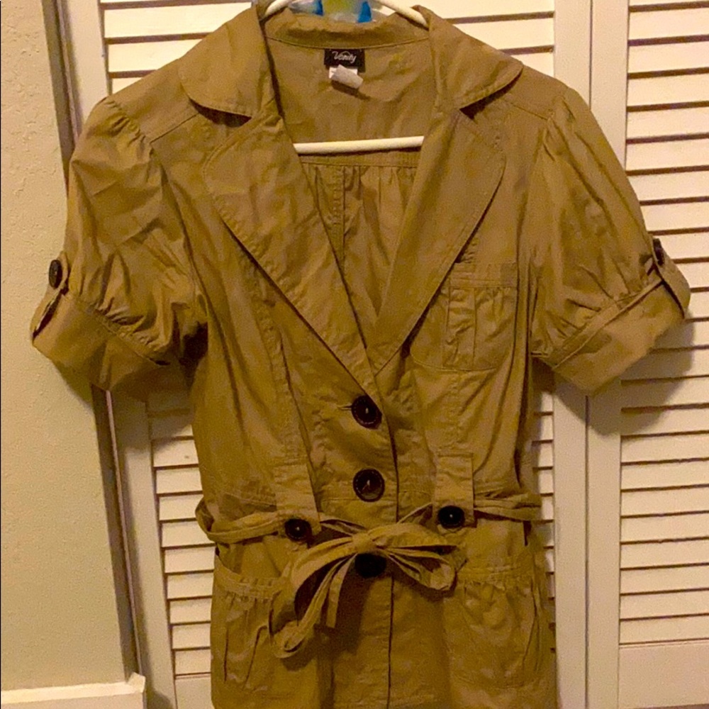 Belted tan jacket